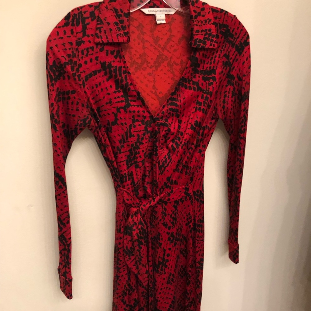 DVF dress leopard dress sz 2